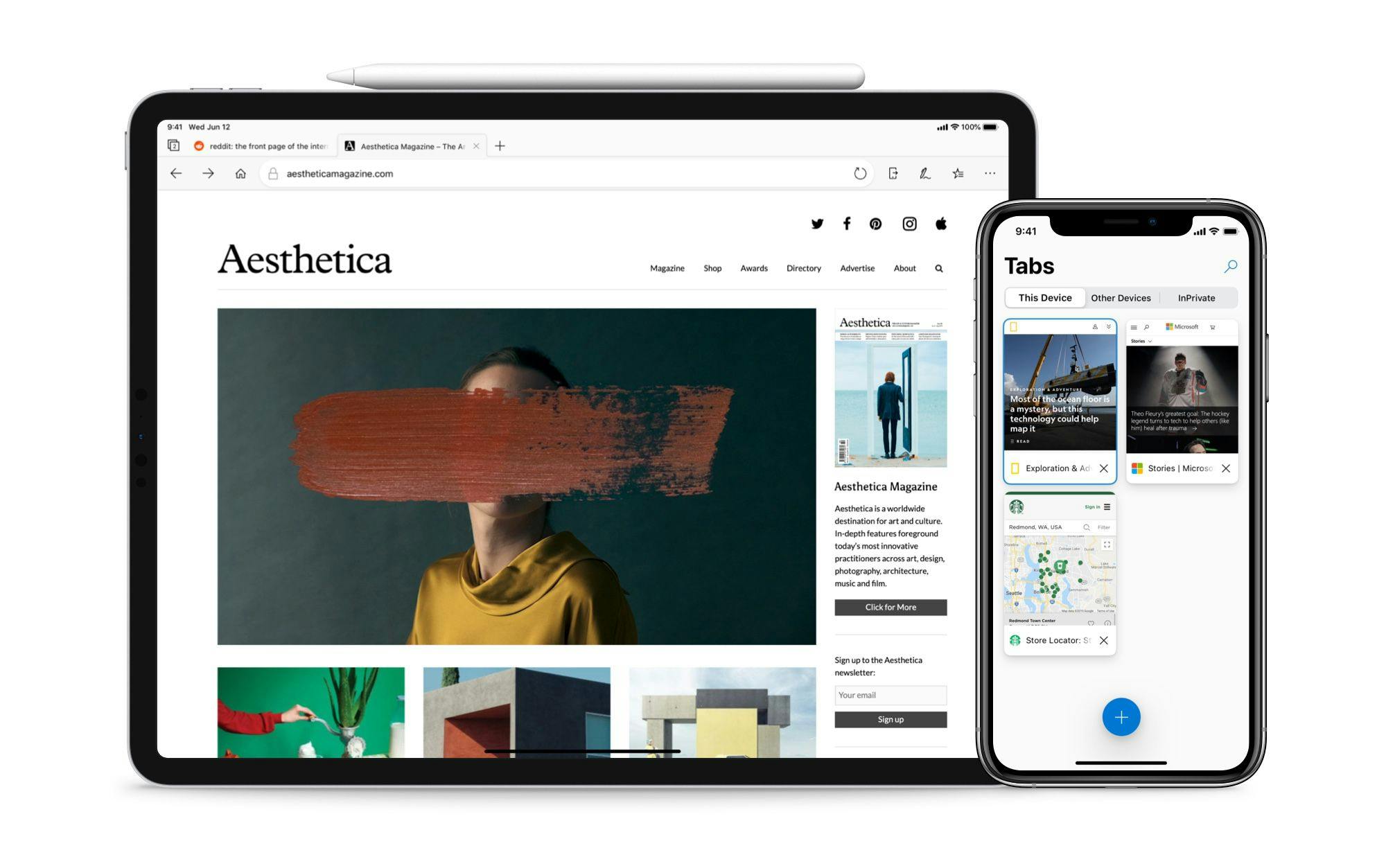 The tab bar in Edge for iPad has evolved to match that of it's desktop counterpart.